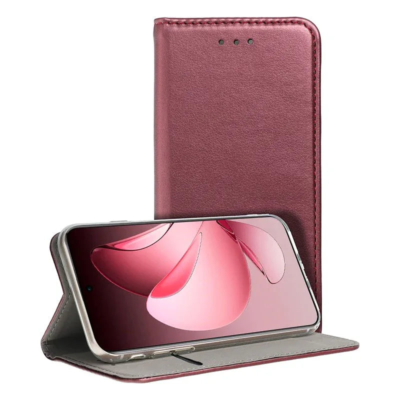 Funda COOL Flip Cover para Oppo Reno 13 Pro 5G Liso Burgundy - PixelPlaza