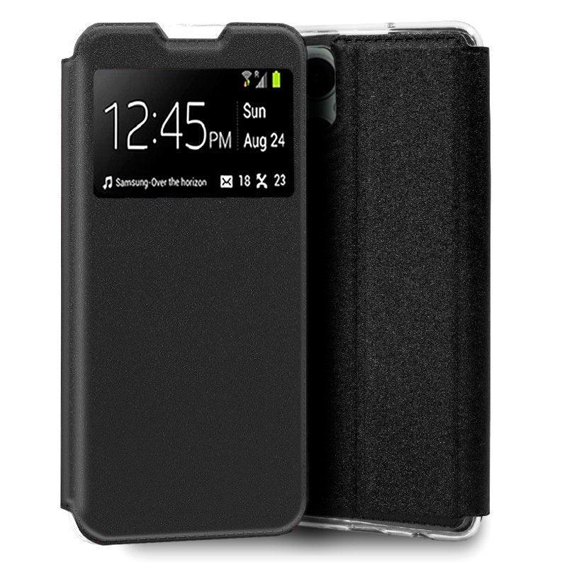 Funda COOL Flip Cover para Oppo Reno 8 Lite 5G Liso Negro - PixelPlaza