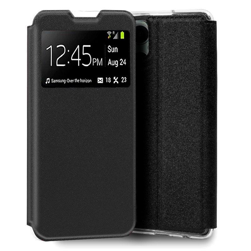 Funda COOL Flip Cover para Oppo Reno 8 Lite 5G Liso Negro - PixelPlaza