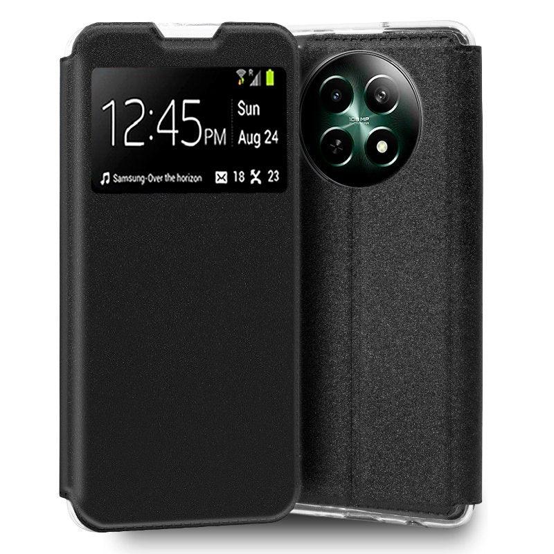 Funda COOL Flip Cover para Realme 12 5G / 12x 5G Liso Negro - PixelPlaza