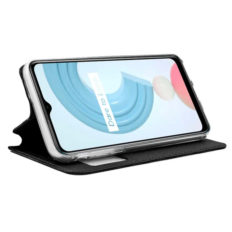 Funda COOL Flip Cover para Realme C21 Liso Negro - PixelPlaza