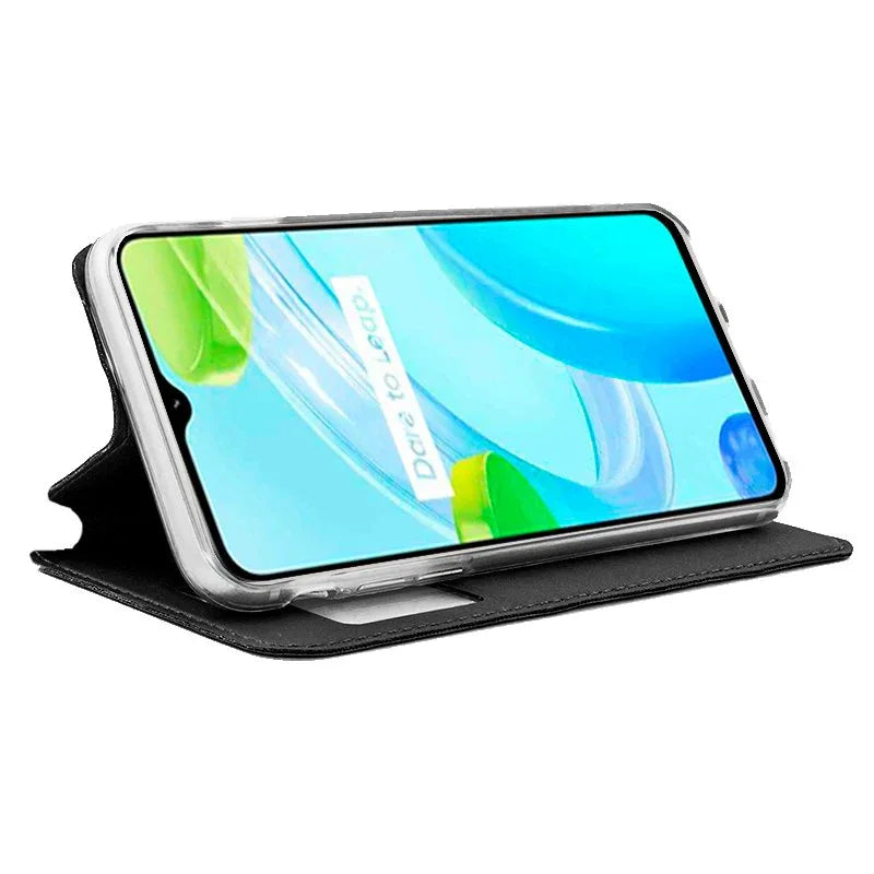 Funda COOL Flip Cover para Realme C30 / Narzo 50i Prime Liso Negro - PixelPlaza