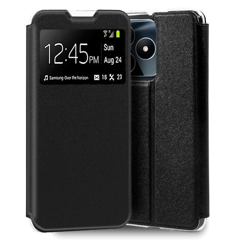 Funda COOL Flip Cover para Realme C53 / C51 / Note 50 Liso Negro - PixelPlaza