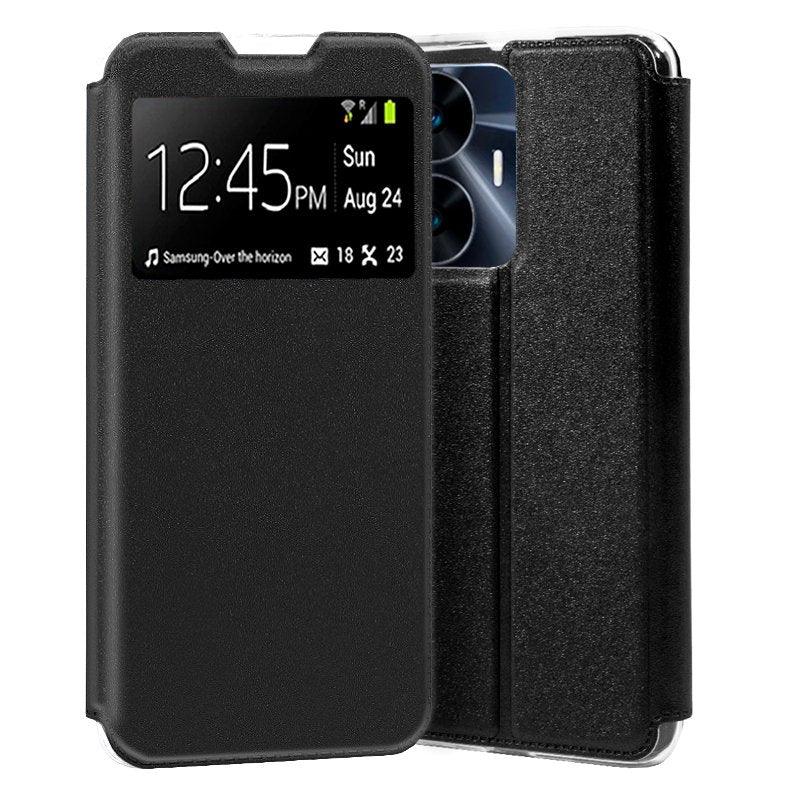 Funda COOL Flip Cover para Realme C55 Liso Negro - PixelPlaza