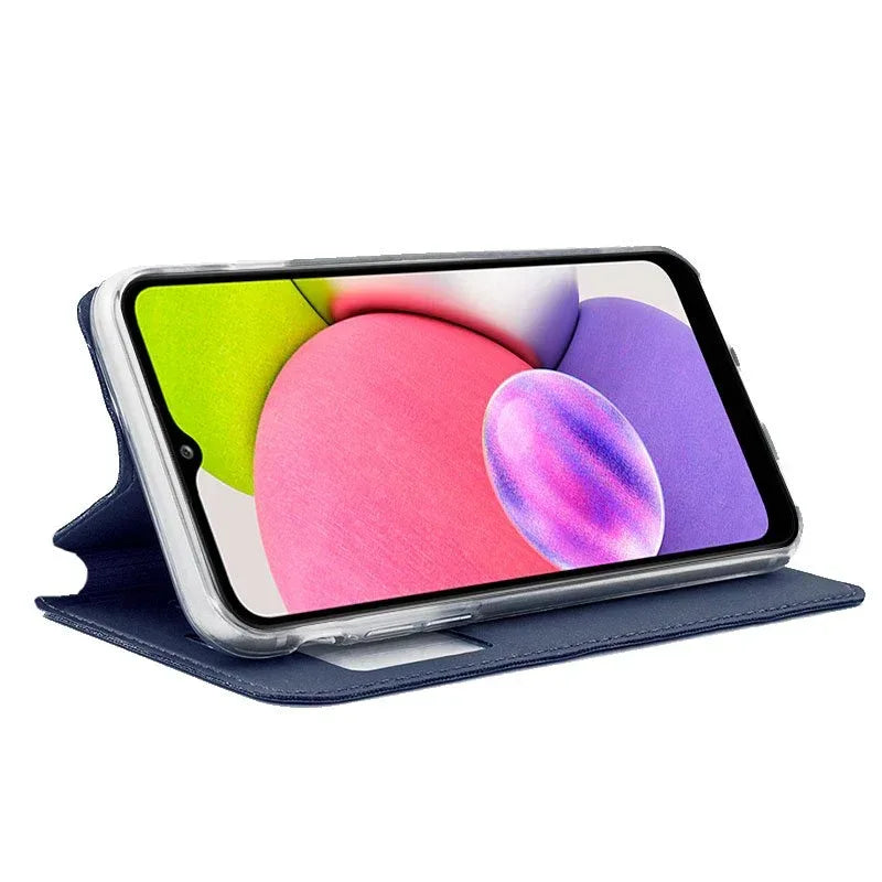 Funda COOL Flip Cover para Samsung A037 Galaxy A03s Liso Azul - PixelPlaza