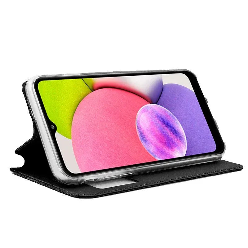 Funda COOL Flip Cover para Samsung A037 Galaxy A03s Liso Negro - PixelPlaza