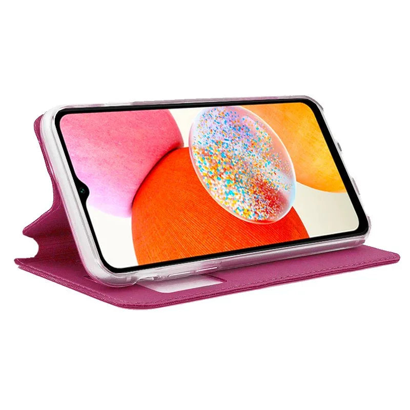 Funda COOL Flip Cover para Samsung A145 Galaxy A14 / A14 5G Liso Rosa - PixelPlaza