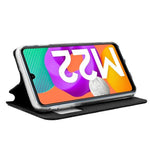 Funda COOL Flip Cover para Samsung M225 Galaxy M22 / M32 Liso Negro - PixelPlaza