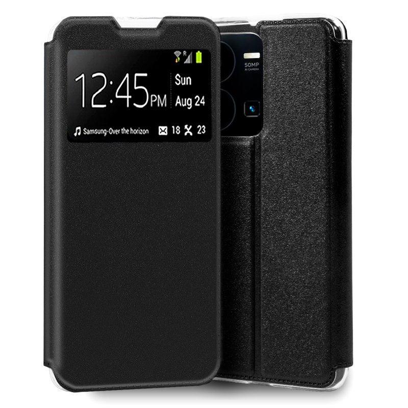 Funda COOL Flip Cover para Vivo Y22s / Y35 Liso Negro - PixelPlaza