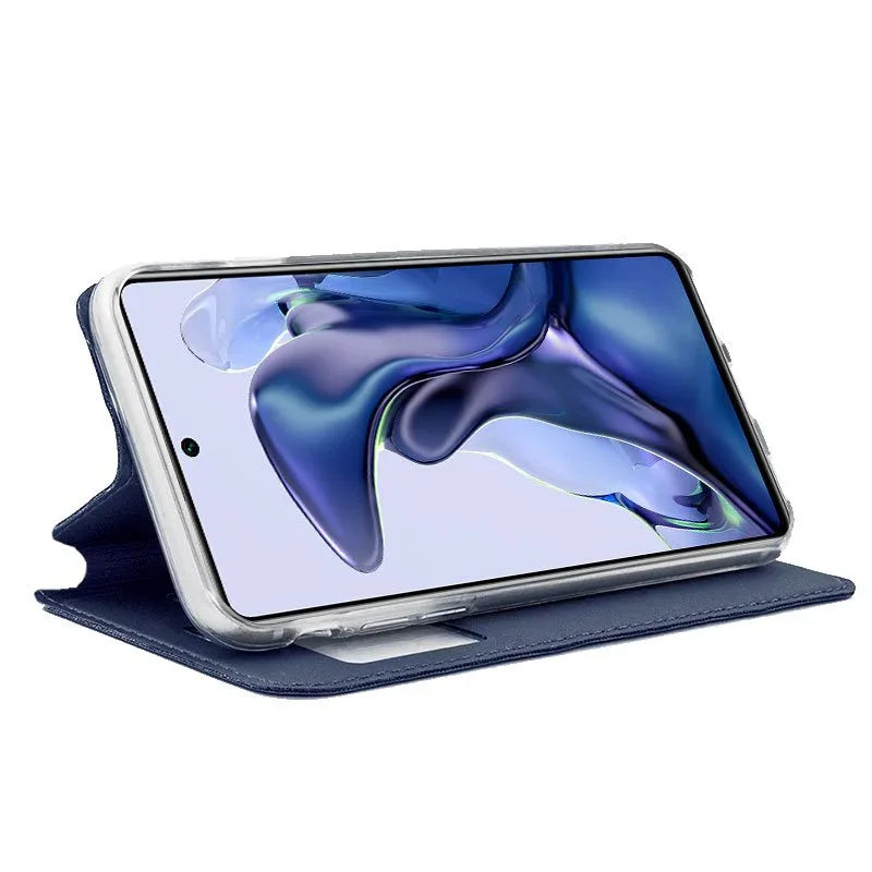 Funda COOL Flip Cover para Xiaomi 11T / 11T Pro Liso Azul - PixelPlaza