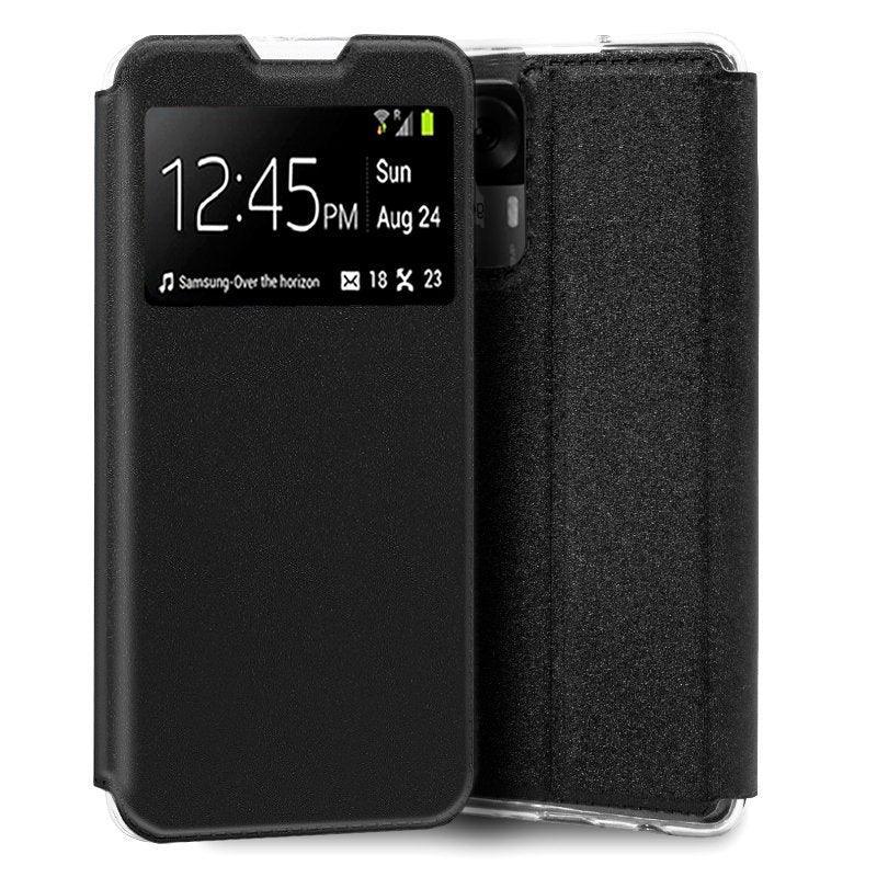 Funda COOL Flip Cover para Xiaomi 12T / 12T Pro Liso Negro - PixelPlaza