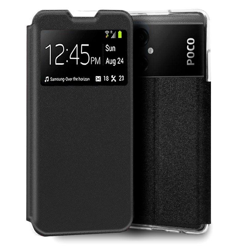 Funda COOL Flip Cover para Xiaomi Poco M5 Liso Negro - PixelPlaza