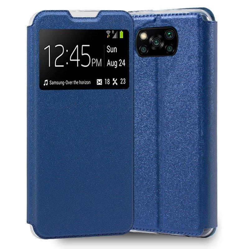 Funda COOL Flip Cover para Xiaomi Pocophone X3 / X3 Pro Liso Azul - PixelPlaza