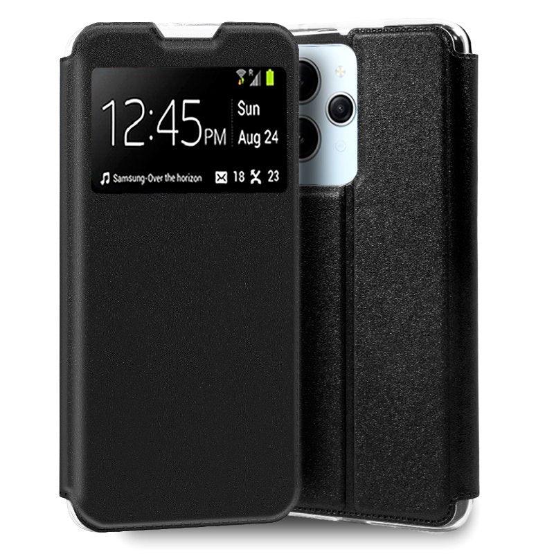 Funda COOL Flip Cover para Xiaomi Redmi 12 / Redmi 12 5G Liso Negro - PixelPlaza