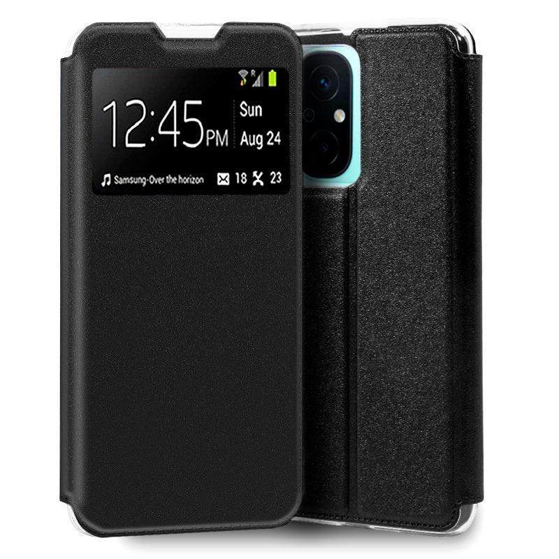 Funda COOL Flip Cover para Xiaomi Redmi 12C Liso Negro - PixelPlaza