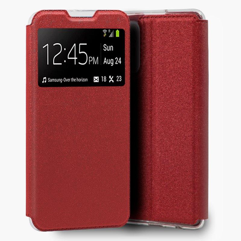Funda COOL Flip Cover para Xiaomi Redmi Note 10 / Note 10S / Poco M5s Liso Rojo - PixelPlaza