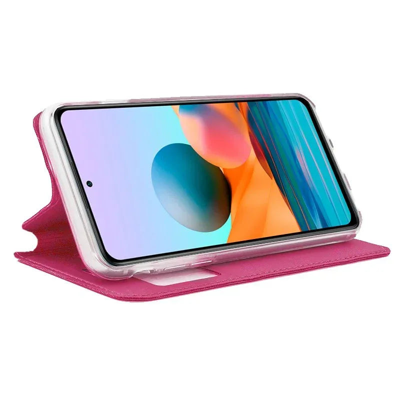 Funda COOL Flip Cover para Xiaomi Redmi Note 10 Pro Liso Rosa - PixelPlaza