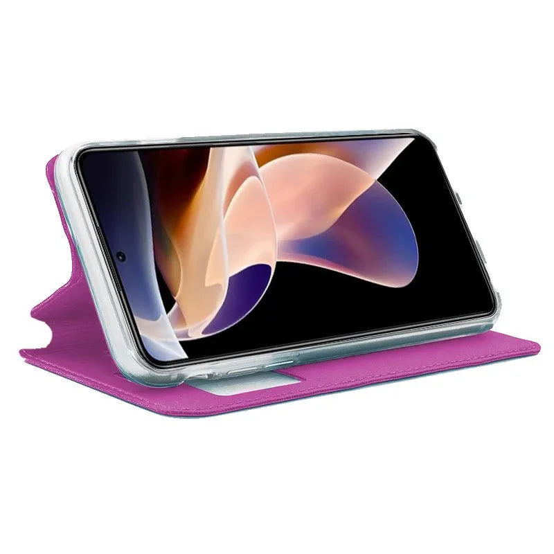 Funda COOL Flip Cover para Xiaomi Redmi Note 11 Pro / Note 11 Pro 5G / Note 12 Pro 4G Liso Rosa - PixelPlaza