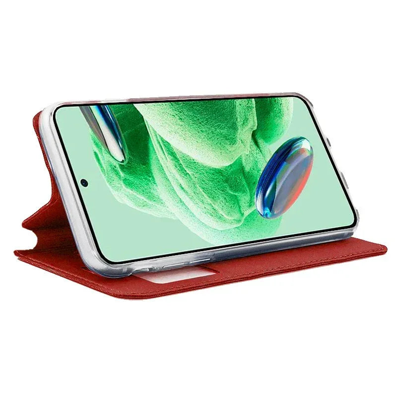 Funda COOL Flip Cover para Xiaomi Redmi Note 12 5G / Poco X5 5G Liso Rojo - PixelPlaza