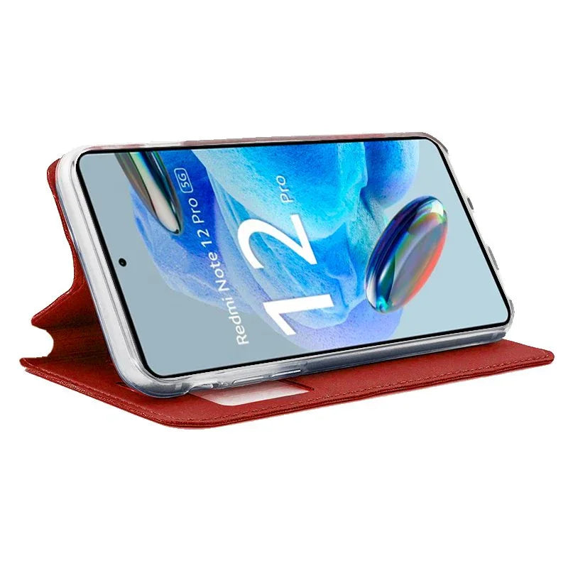 Funda COOL Flip Cover para Xiaomi Redmi Note 12 Pro 5G Liso Rojo - PixelPlaza