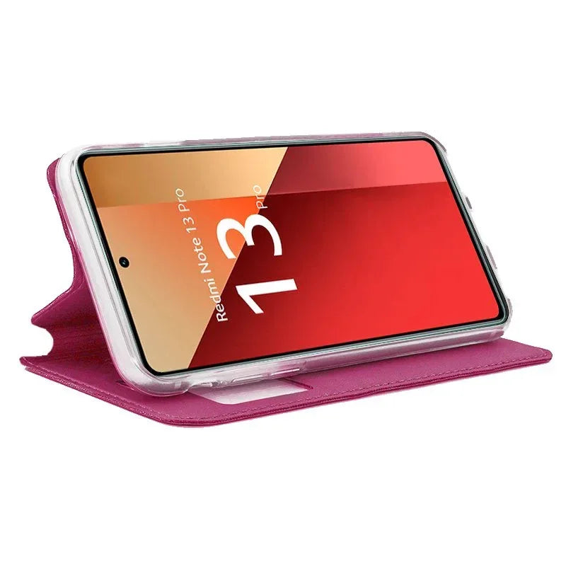 Funda COOL Flip Cover para Xiaomi Redmi Note 13 Pro / Note 14S / Poco M6 Pro Liso Rosa - PixelPlaza