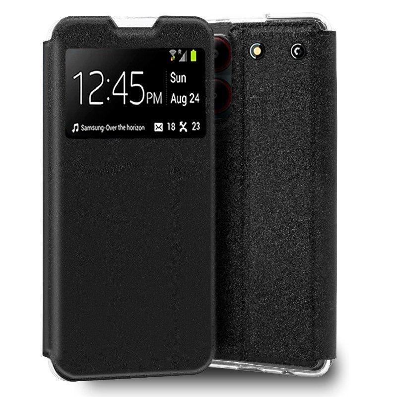 Funda COOL Flip Cover para ZTE Blade A54 Liso Negro - PixelPlaza