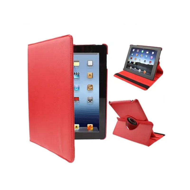 Funda COOL para iPad 2 / iPad 3 / 4 Giratoria Polipiel color Rojo (Soporte) - PixelPlaza