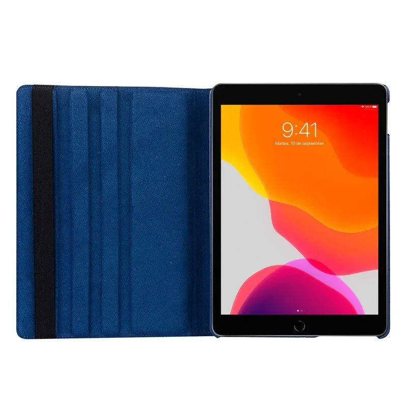 Funda COOL para iPad (2019 / 2020 / 2021) 10,2 pulg Giratoria Polipiel Azul - PixelPlaza