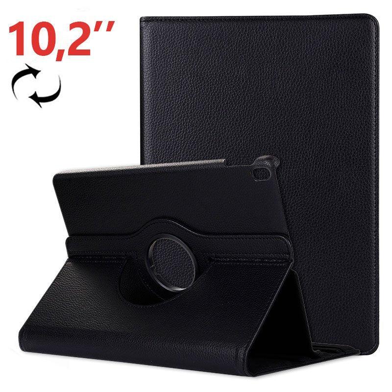 Funda COOL para iPad (2019 / 2020 / 2021) 10,2 pulg Giratoria Polipiel Negro - PixelPlaza