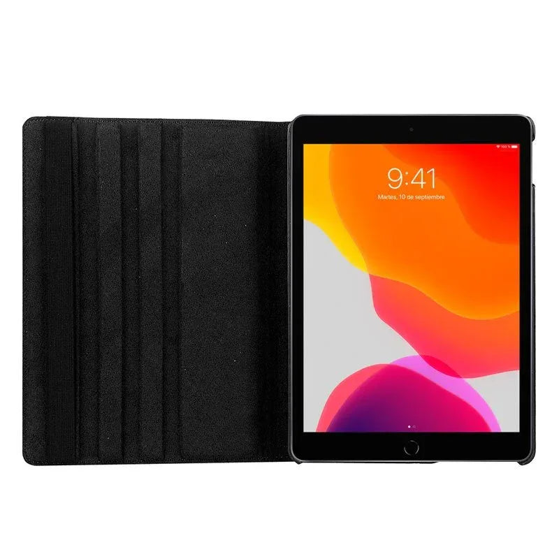 Funda COOL para iPad (2019 / 2020 / 2021) 10,2 pulg Giratoria Polipiel Negro - PixelPlaza