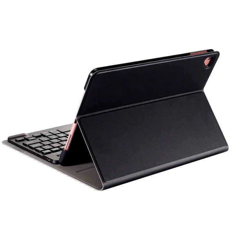 Funda COOL para iPad (2019 / 2020 / 2021) de 10,2 pulg Polipiel Teclado Bluetooth (Negro) - PixelPlaza