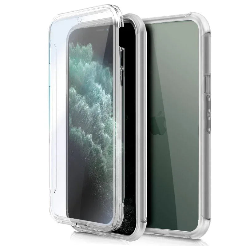 Funda COOL Silicona 3D para iPhone 11 Pro Max (Transparente Frontal + Trasera) - PixelPlaza