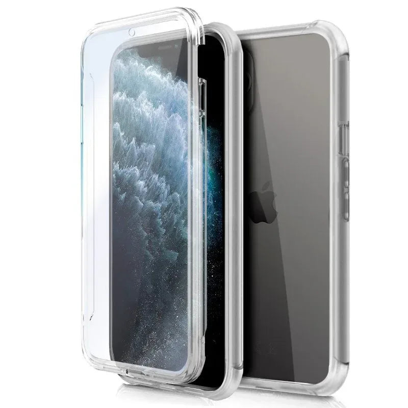 Funda COOL Silicona 3D para iPhone 11 Pro (Transparente Frontal + Trasera) - PixelPlaza