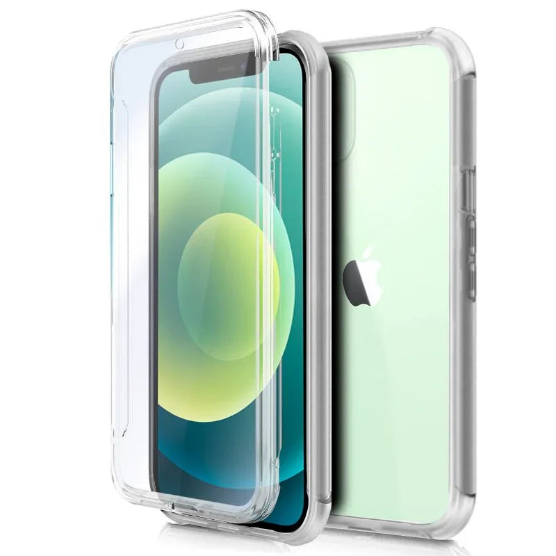 Funda COOL Silicona 3D para iPhone 12 / 12 Pro (Transparente Frontal + Trasera) - PixelPlaza