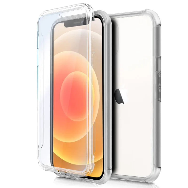 Funda COOL Silicona 3D para iPhone 12 mini (Transparente Frontal + Trasera) - PixelPlaza