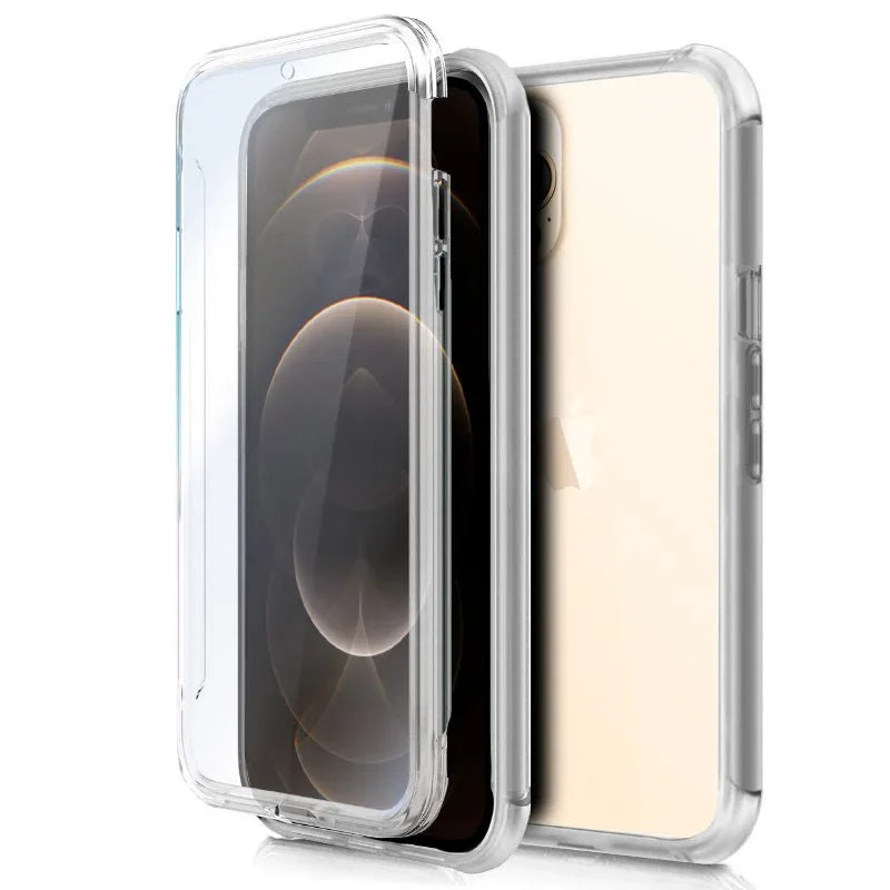 Funda COOL Silicona 3D para iPhone 12 Pro Max (Transparente Frontal + Trasera) - PixelPlaza