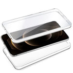 Funda COOL Silicona 3D para iPhone 12 Pro Max (Transparente Frontal + Trasera) - PixelPlaza