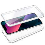 Funda COOL Silicona 3D para iPhone 13 mini (Transparente Frontal + Trasera) - PixelPlaza