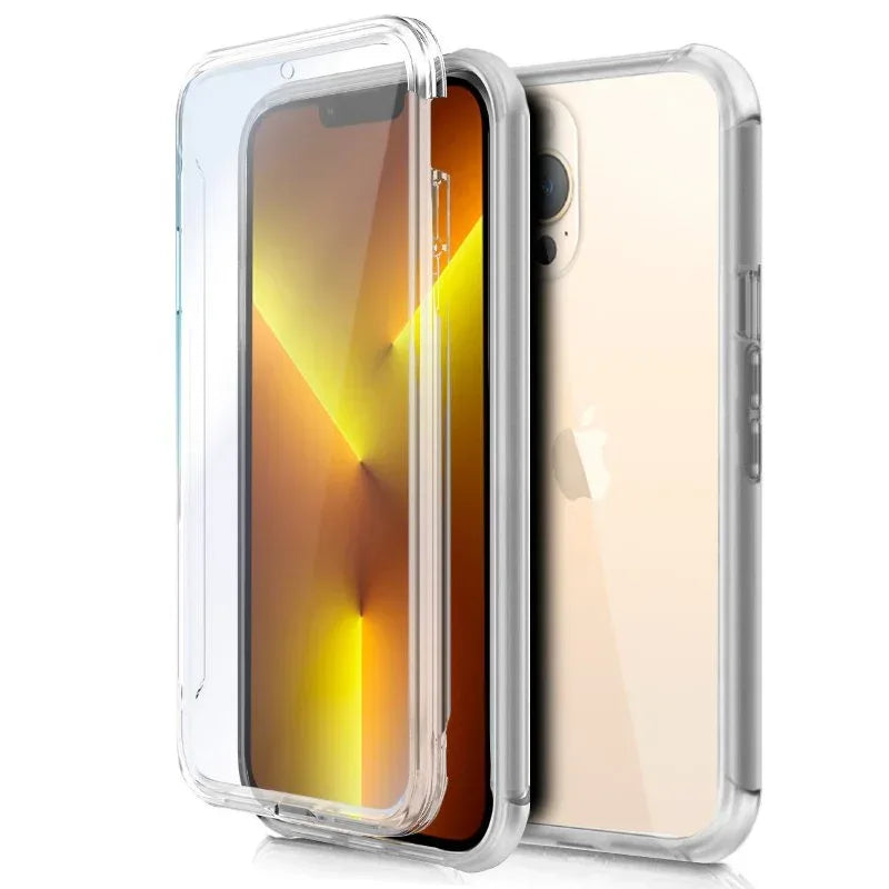 Funda COOL Silicona 3D para iPhone 13 Pro Max (Transparente Frontal + Trasera) - PixelPlaza