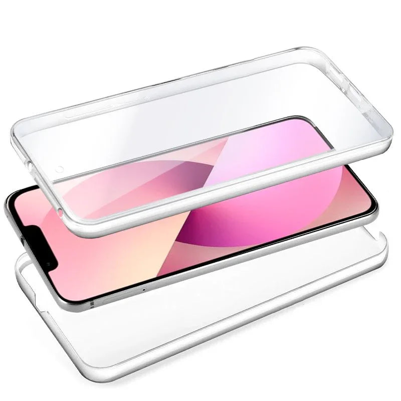 Funda COOL Silicona 3D para iPhone 13 (Transparente Frontal + Trasera) - PixelPlaza