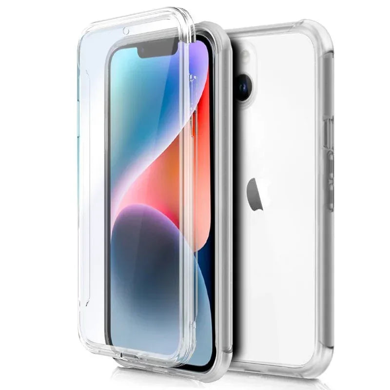 Funda COOL Silicona 3D para iPhone 14 Plus (Transparente Frontal + Trasera) - PixelPlaza