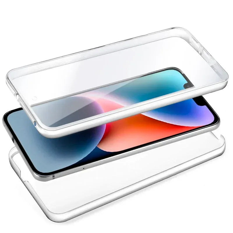 Funda COOL Silicona 3D para iPhone 14 Plus (Transparente Frontal + Trasera) - PixelPlaza