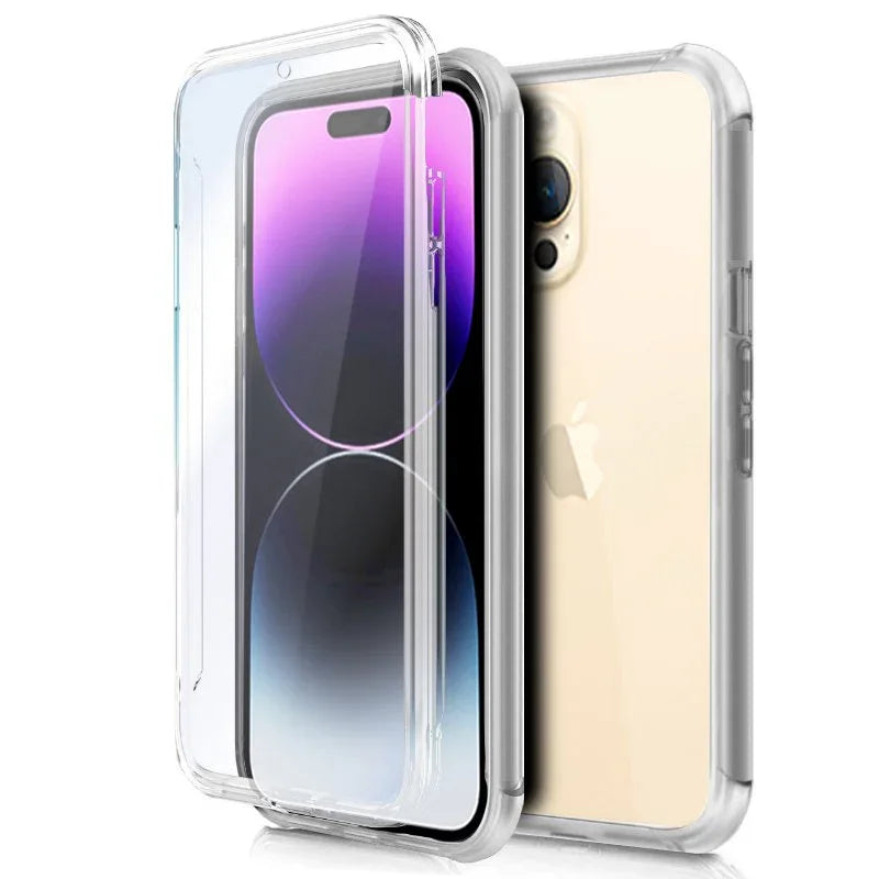 Funda COOL Silicona 3D para iPhone 14 Pro Max (Transparente Frontal + Trasera) - PixelPlaza