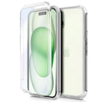 Funda COOL Silicona 3D para iPhone 15 Plus (Transparente Frontal + Trasera) - PixelPlaza