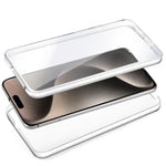 Funda COOL Silicona 3D para iPhone 15 Pro Max (Transparente Frontal + Trasera) - PixelPlaza