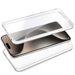 Funda COOL Silicona 3D para iPhone 15 Pro Max (Transparente Frontal + Trasera) - PixelPlaza