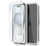 Funda COOL Silicona 3D para iPhone 15 (Transparente Frontal + Trasera) - PixelPlaza