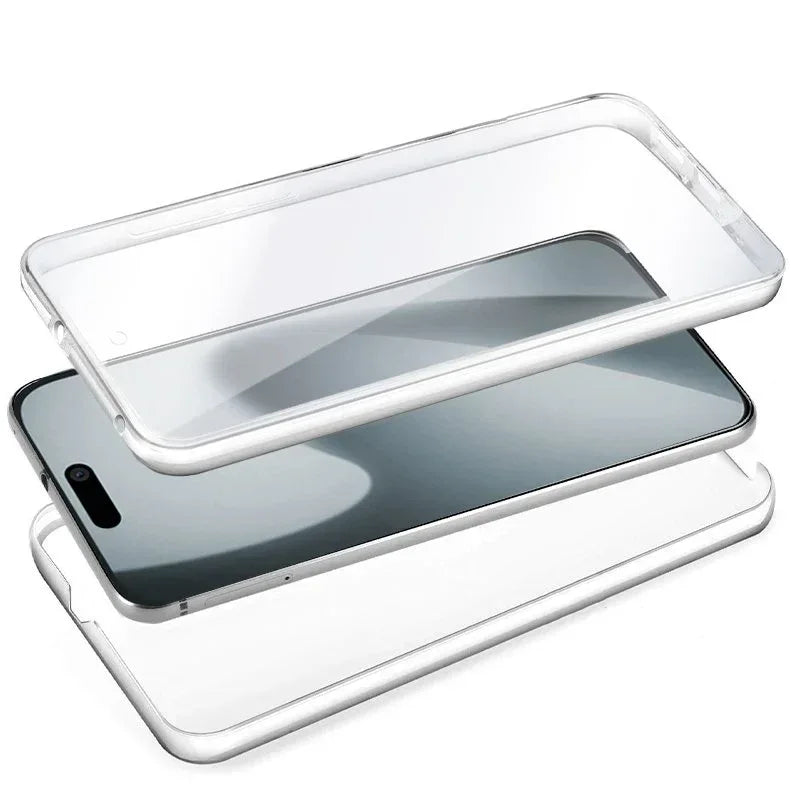 Funda COOL Silicona 3D para iPhone 17 Pro (Transparente Frontal + Trasera) - PixelPlaza