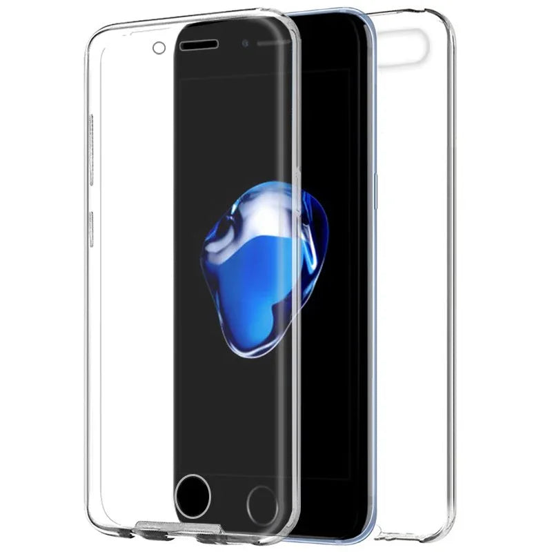 Funda COOL Silicona 3D para iPhone 7 / 8 / SE (2020) / SE (2022) (Transparente Frontal + Trasera) - PixelPlaza