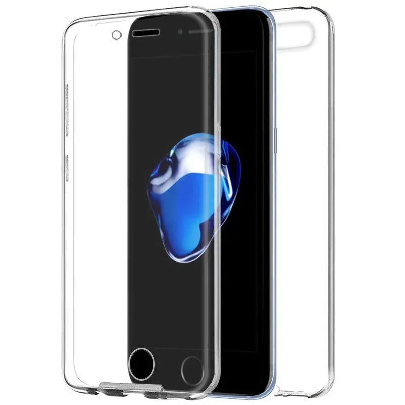 Funda COOL Silicona 3D para iPhone 7 Plus / iPhone 8 Plus (Transparente Frontal + Trasera) - PixelPlaza